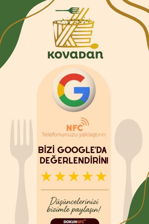 Kovadan için tasarlanan NFC pleksi stant